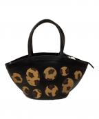 PARIMASパリマス）の古着「レザーハンドバッグ」｜ブラック×ブラウン