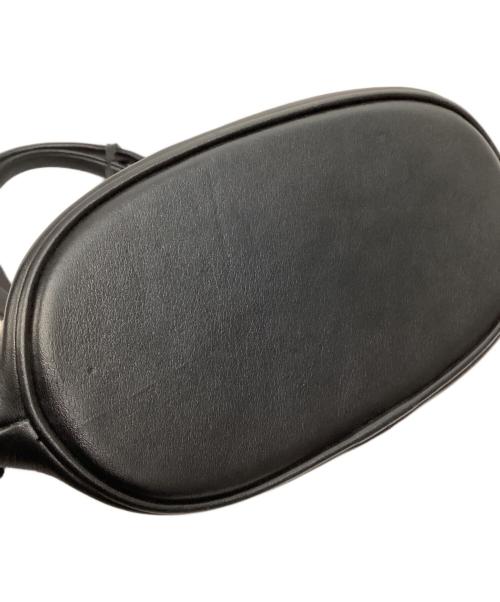 PARIMAS（パリマス）PARIMAS (パリマス) レザーハンドバッグ ブラック×ブラウンの古着・服飾アイテム