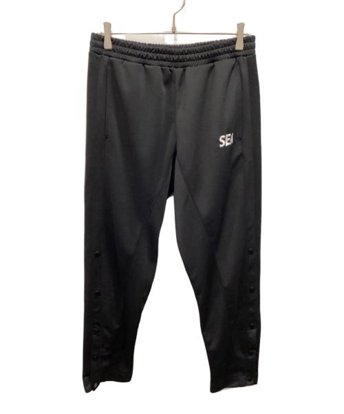 WIND AND SEA（ウィンダンシー）WIND AND SEA (ウィンダンシー) トラックパンツ ブラック×ホワイト サイズ:Sの古着・服飾アイテム