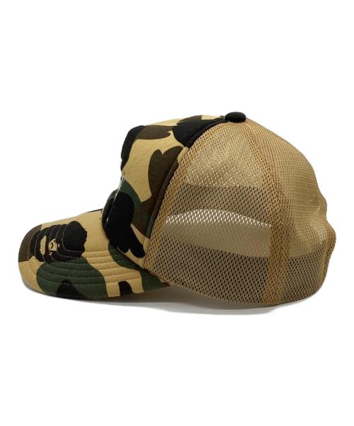 A BATHING APE（ア ベイシング エイプ）A BATHING APE (ア ベイシング エイプ) stussy (ステューシー) キャップ カーキの古着・服飾アイテム