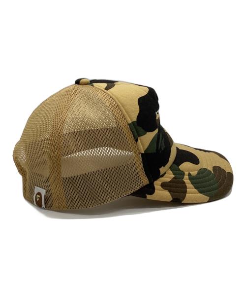 A BATHING APE（ア ベイシング エイプ）A BATHING APE (ア ベイシング エイプ) stussy (ステューシー) キャップ カーキの古着・服飾アイテム