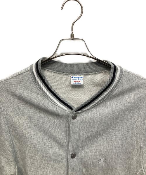 Champion REVERSE WEAVE（チャンピオン リバース ウィーブ）Champion REVERSE WEAVE (チャンピオン リバース ウィーブ) リブラインスナップジャケット グレー サイズ:Mの古着・服飾アイテム