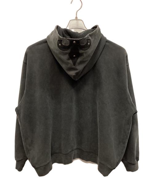 SUPPLIER（サプライヤー）SUPPLIER (サプライヤー) レザーパッチジップフーディ ブラック サイズ:Ｍの古着・服飾アイテム