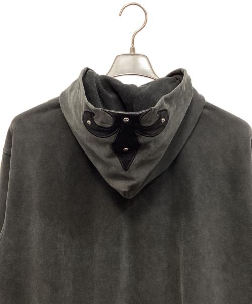 SUPPLIER（サプライヤー）SUPPLIER (サプライヤー) レザーパッチジップフーディ ブラック サイズ:Ｍの古着・服飾アイテム