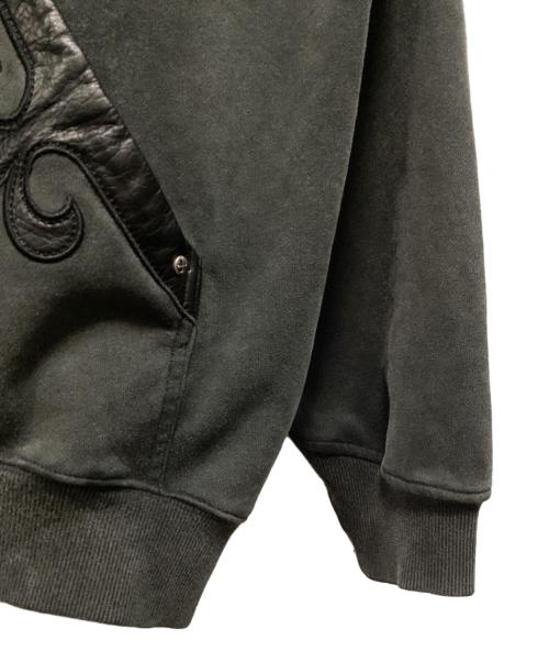 SUPPLIER（サプライヤー）SUPPLIER (サプライヤー) レザーパッチジップフーディ ブラック サイズ:Ｍの古着・服飾アイテム