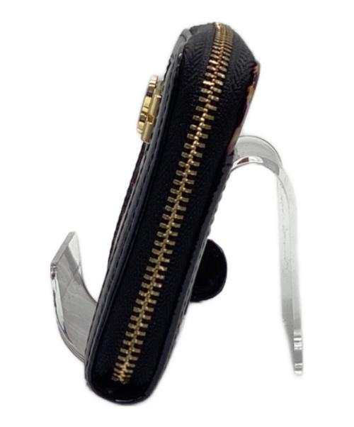 ANNA SUI（アナスイ）ANNA SUI (アナスイ) ラウンドジップウォレット ブラウン×ブラックの古着・服飾アイテム