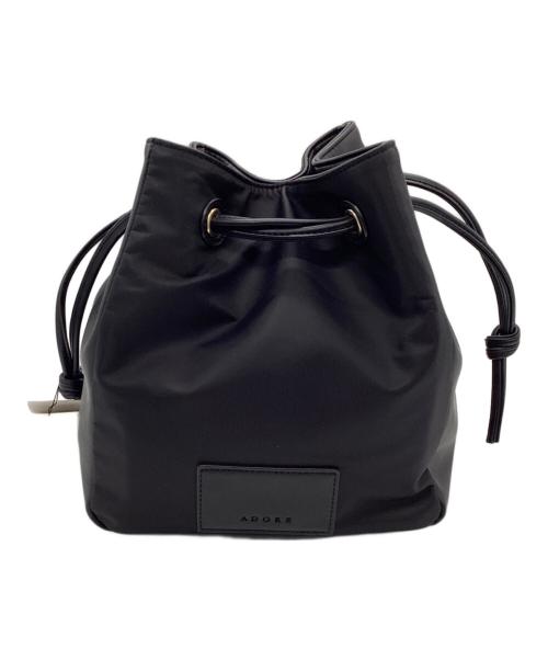 ADORE（アドーア）ADORE (アドーア) ナイロンショルダーバッグ ブラック×ブルー 未使用品の古着・服飾アイテム