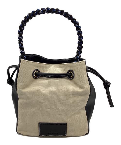 ADORE（アドーア）ADORE (アドーア) ドロストバケットバッグ ベージュ×ブラックの古着・服飾アイテム