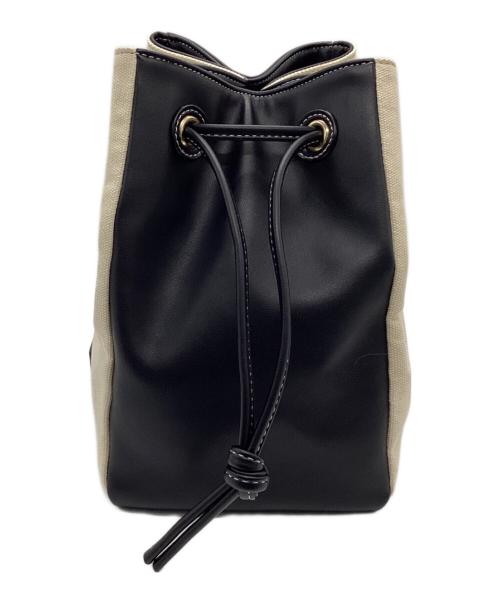 ADORE（アドーア）ADORE (アドーア) ドロストバケットバッグ ベージュ×ブラックの古着・服飾アイテム