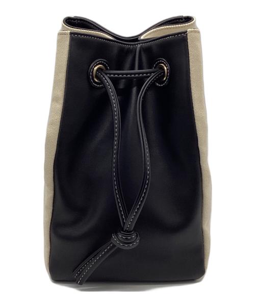 ADORE（アドーア）ADORE (アドーア) ドロストバケットバッグ ベージュ×ブラックの古着・服飾アイテム