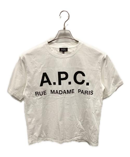 A.P.C.（アーペーセー）A.P.C. (アーペーセー) ビッグロゴカットソー ホワイト サイズ:XSの古着・服飾アイテム