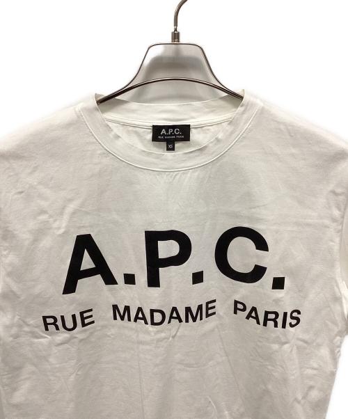 A.P.C.（アーペーセー）A.P.C. (アーペーセー) ビッグロゴカットソー ホワイト サイズ:XSの古着・服飾アイテム