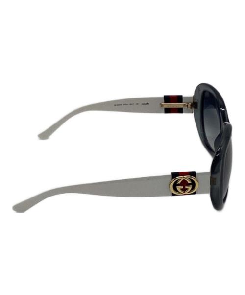 GUCCI（グッチ）GUCCI (グッチ) グラデーションブラックサングラス ホワイト サイズ:56□17の古着・服飾アイテム