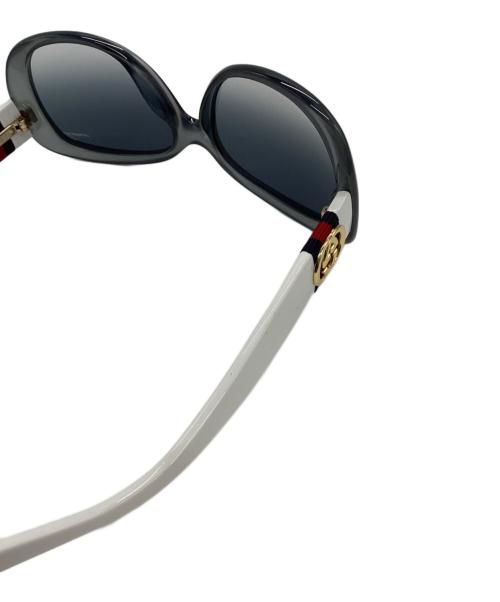 GUCCI（グッチ）GUCCI (グッチ) グラデーションブラックサングラス ホワイト サイズ:56□17の古着・服飾アイテム