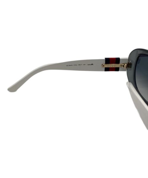 GUCCI（グッチ）GUCCI (グッチ) グラデーションブラックサングラス ホワイト サイズ:56□17の古着・服飾アイテム