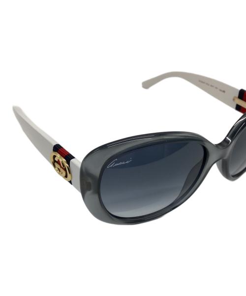 GUCCI（グッチ）GUCCI (グッチ) グラデーションブラックサングラス ホワイト サイズ:56□17の古着・服飾アイテム