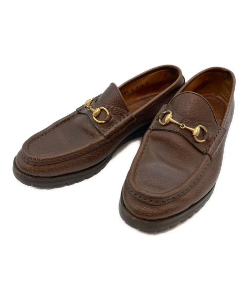 GUCCI（グッチ）GUCCI (グッチ) ビットローファー ブラウン サイズ:37　1/2の古着・服飾アイテム