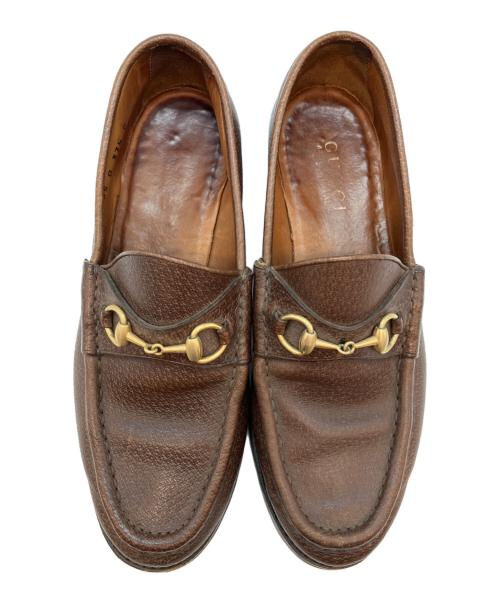 GUCCI（グッチ）GUCCI (グッチ) ビットローファー ブラウン サイズ:37　1/2の古着・服飾アイテム
