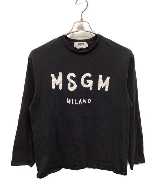MSGM（エムエスジーエム）MSGM (エムエスジーエム) ロングスリーブカットソー ブラック サイズ:Lの古着・服飾アイテム