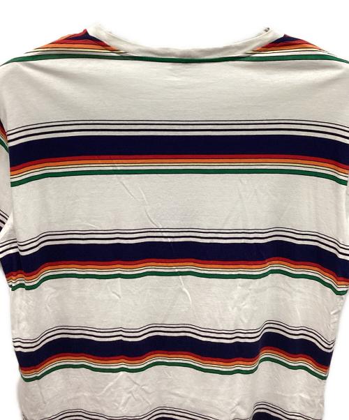 CELINE（セリーヌ）CELINE (セリーヌ) ボーダーTシャツ ホワイト サイズ:Mの古着・服飾アイテム