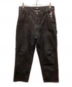 X-LARGEエクストララージ）の古着「ペインターデニムパンツ」｜ブラック