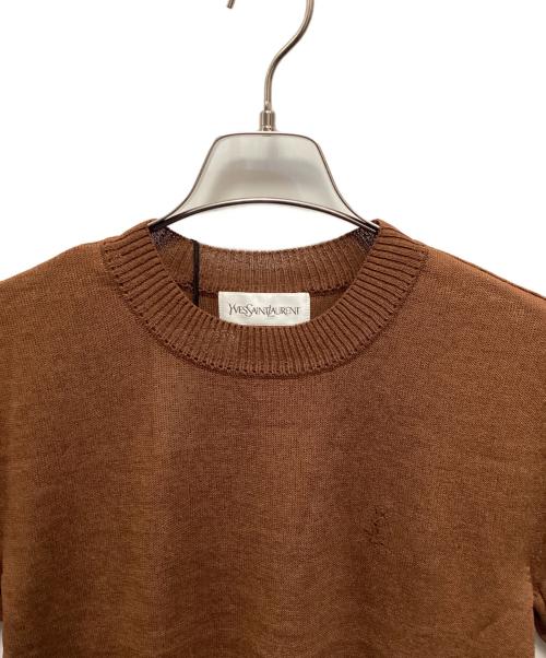 Yves Saint Laurent（イヴサンローラン）Yves Saint Laurent (イヴサンローラン) サマーニット ブラウン サイズ:Mの古着・服飾アイテム
