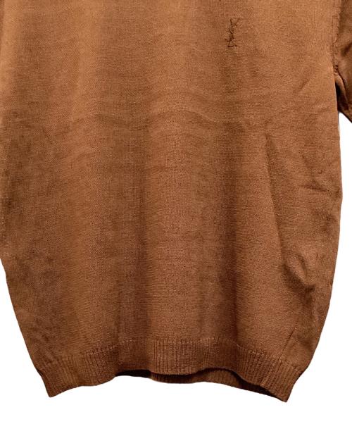 Yves Saint Laurent（イヴサンローラン）Yves Saint Laurent (イヴサンローラン) サマーニット ブラウン サイズ:Mの古着・服飾アイテム