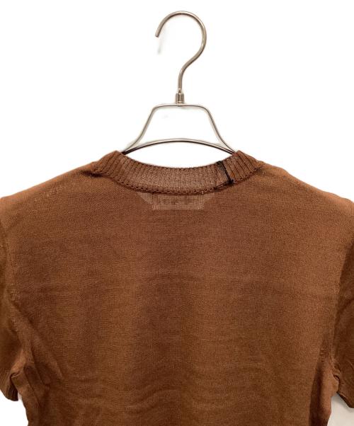 Yves Saint Laurent（イヴサンローラン）Yves Saint Laurent (イヴサンローラン) サマーニット ブラウン サイズ:Mの古着・服飾アイテム