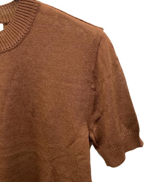 Yves Saint Laurent（イヴサンローラン）Yves Saint Laurent (イヴサンローラン) サマーニット ブラウン サイズ:Mの古着・服飾アイテム