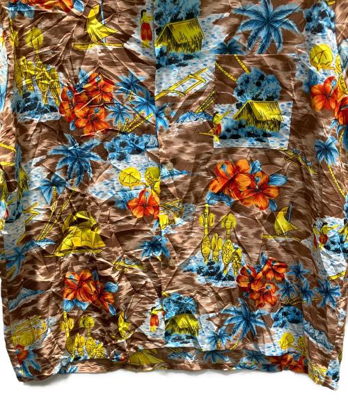 Van Cort（バンコート）Van Cort (バンコート) 古着 70sアロハシャツ ブラウン サイズ:XLの古着・服飾アイテム