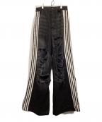 yori sportヨリ スポーツ）の古着「5stripedenim」｜ブラック