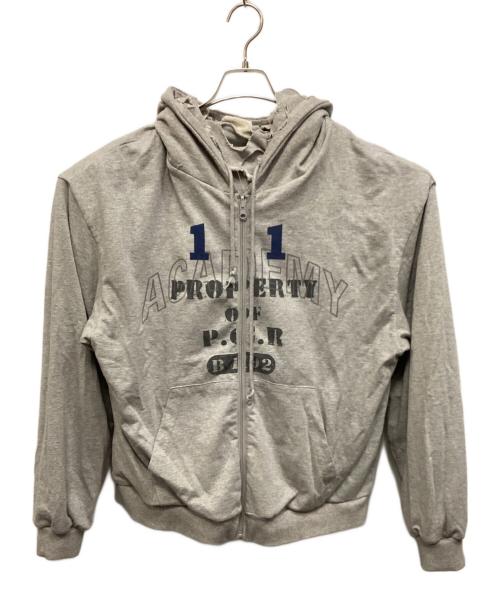 PROJECT G/R（プロジェクト ジーアール）PROJECT G/R (プロジェクト ジーアール) REVERSIBLE LASER CUT ZIP HOODIE グレー サイズ:1の古着・服飾アイテム
