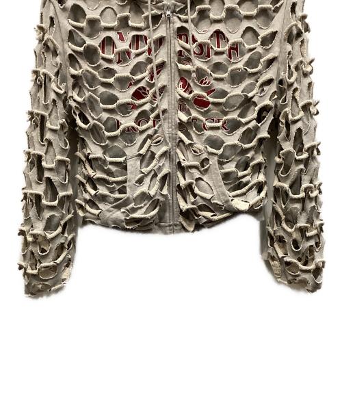 PROJECT G/R（プロジェクト ジーアール）PROJECT G/R (プロジェクト ジーアール) REVERSIBLE LASER CUT ZIP HOODIE グレー サイズ:1の古着・服飾アイテム