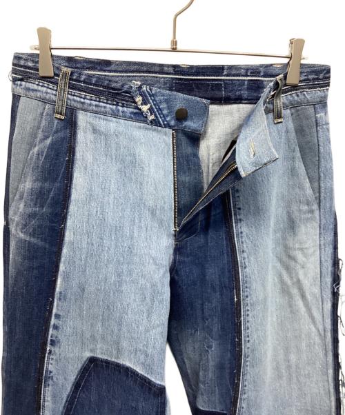 UNDER THE SIGN（アンダー ザ サイン）UNDER THE SIGN (アンダー ザ サイン) WIDE DENIM PATCHWORK PANTS インディゴ サイズ:30の古着・服飾アイテム