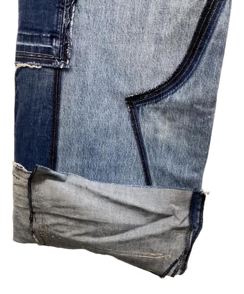 UNDER THE SIGN（アンダー ザ サイン）UNDER THE SIGN (アンダー ザ サイン) WIDE DENIM PATCHWORK PANTS インディゴ サイズ:30の古着・服飾アイテム