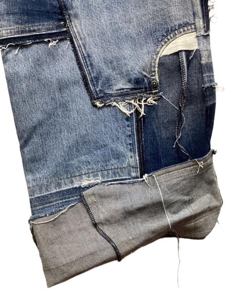 UNDER THE SIGN（アンダー ザ サイン）UNDER THE SIGN (アンダー ザ サイン) WIDE DENIM PATCHWORK PANTS インディゴ サイズ:30の古着・服飾アイテム