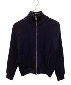 dunhillダンヒル）の古着「パデットニットジャケット」｜ネイビー×ブラック