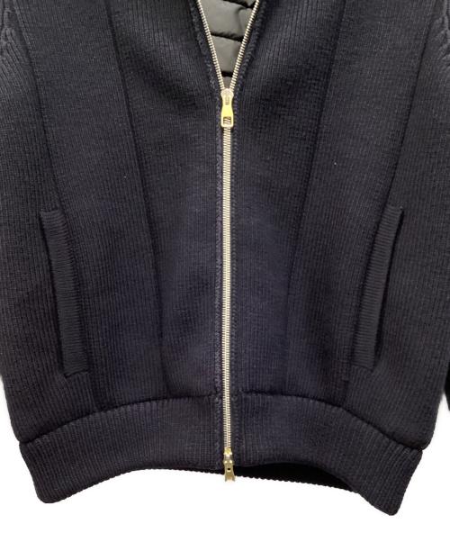 dunhill（ダンヒル）dunhill  (ダンヒル) パデットニットジャケット ネイビー×ブラック サイズ:Lの古着・服飾アイテム