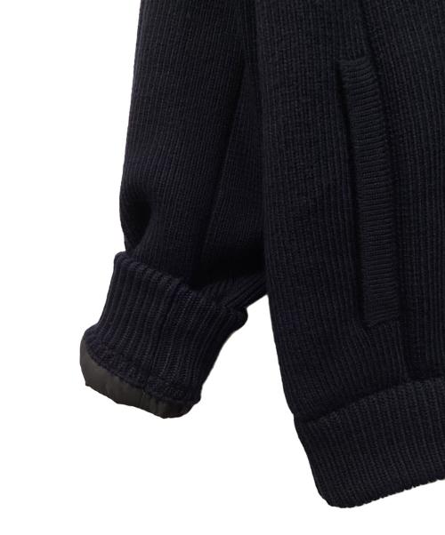 dunhill（ダンヒル）dunhill  (ダンヒル) パデットニットジャケット ネイビー×ブラック サイズ:Lの古着・服飾アイテム