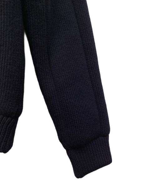 dunhill（ダンヒル）dunhill  (ダンヒル) パデットニットジャケット ネイビー×ブラック サイズ:Lの古着・服飾アイテム