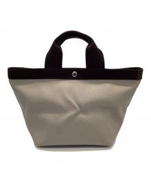 Herve Chapelier（エルベシャプリエ）の古着「トートバッグ」｜ベージュ×ブラウン