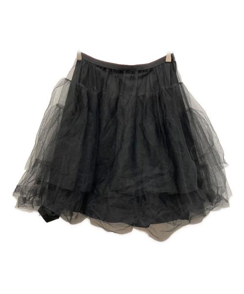 FOXEY NEWYORK（フォクシーニューヨーク）FOXEY NEWYORK (フォクシーニューヨーク) チュールスカート ブラック サイズ:40の古着・服飾アイテム