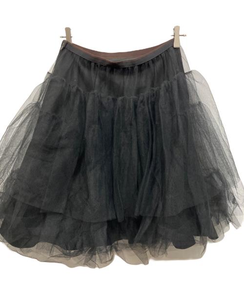FOXEY NEWYORK（フォクシーニューヨーク）FOXEY NEWYORK (フォクシーニューヨーク) チュールスカート ブラック サイズ:40の古着・服飾アイテム