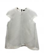 YOKO CHANヨーコチャン）の古着「キャップスリーブブラウス」｜ホワイト