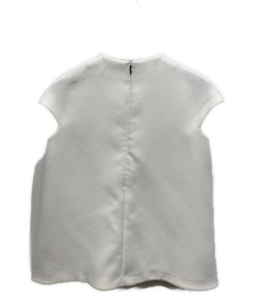 YOKO CHAN（ヨーコチャン）YOKO CHAN (ヨーコチャン) キャップスリーブブラウス ホワイト サイズ:40の古着・服飾アイテム