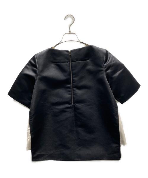 ADORE（アドーア）ADORE (アドーア) 切替ブラウス ブラック×ベージュ サイズ:38の古着・服飾アイテム
