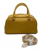 STORY.ストーリー）の古着「スクエアレザーバッグ」｜イエロー