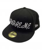 New Era×SUPREMEニューエラ×シュプリーム）の古着「スクリプトロゴキャップ」｜ブラック