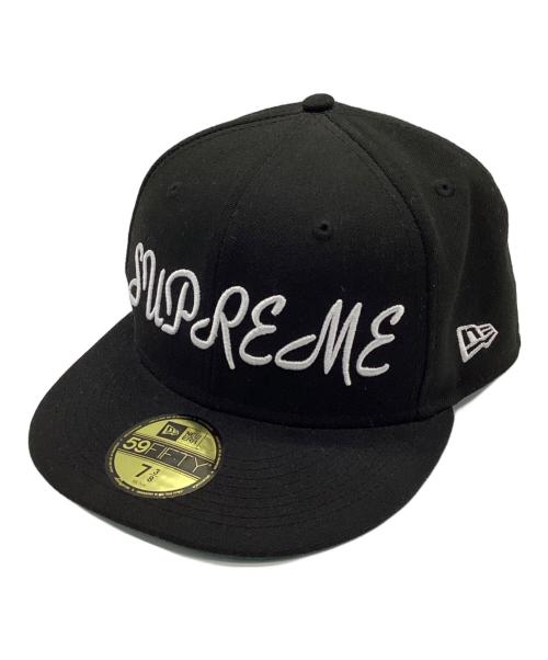 New Era（ニューエラ）New Era (ニューエラ) SUPREME (シュプリーム) スクリプトロゴキャップ ブラック サイズ:58.7cmの古着・服飾アイテム