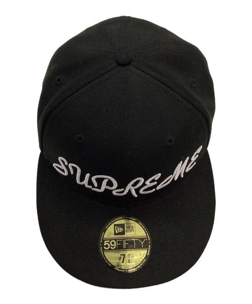 New Era（ニューエラ）New Era (ニューエラ) SUPREME (シュプリーム) スクリプトロゴキャップ ブラック サイズ:58.7cmの古着・服飾アイテム